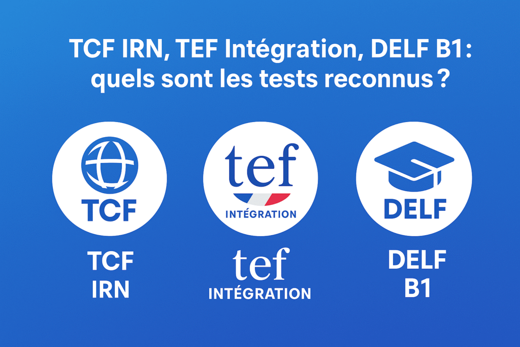 Préparez le TCF IRN, le TEF Intégration ou le DELF B1. Obtenez une certification officielle B1 pour la naturalisation, le travail ou les études.