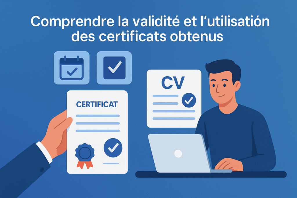 Comprendre la validité et l’utilisation des certificats obtenus : durée, reconnaissance, usage professionnel ou personnel. Guide essentiel 2025.